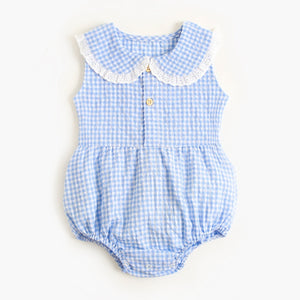 Simple And Creative Plaid Baby Onesie