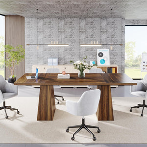 Executive Desk, Workstation With Double Pedestal For Home Office
