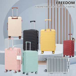 3-Piece ABS Spinner Wheel Luggage Set with Combination Lock