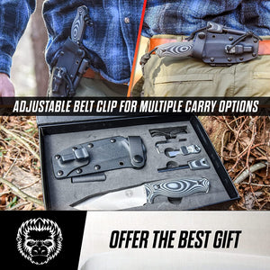 "The Silverback" Full Tang D2 Survival Camping Knife Gift Set