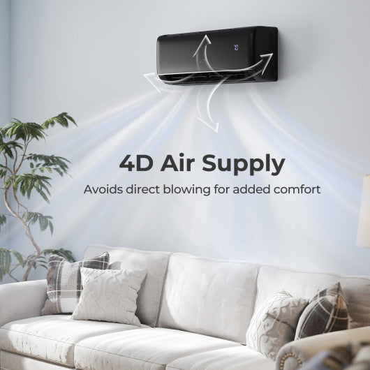 9100 BTU 20.5 SEER2 115V WiFi Enabled Mini Split AC Compatible with Alexa Gray