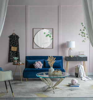 Poppy Mirror With Metal Frame Contemporary Design For Bathroom, Entryway Wall Decor by Couch.com