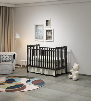 Crib 3 In 1 Convertible, Made Of Sustainable Pinewood, Non Toxic Finish, Comes With Locking Wheels, Wooden Nursery Furniture by Couch.com