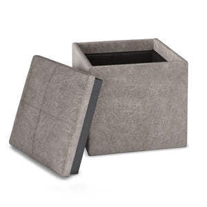 Rockwood - Upholstered Cube Storage Ottoman With Tray by Couch.com
