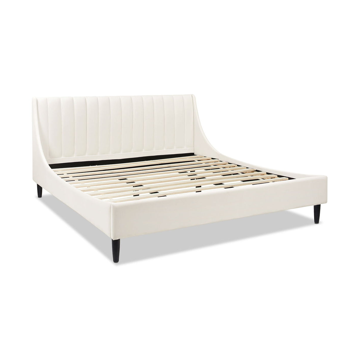 Aspen - Vertical Tufted Modern Headboard Platform Bed Set by Couch.com