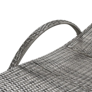 K&K 80" Outdoor Wicker Chaise Lounge Chairs Set of 2