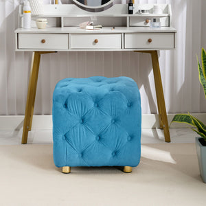 Modern Velvet Upholstered Ottoman, Exquisite Small End Table, Soft Foot Stool, Dressing Makeup Chair, Comfortable Seat For Living Room, Bedroom, Entrance by Couch.com