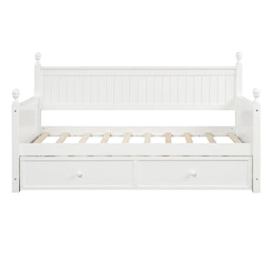 Twin Size Daybed & Twin Size Trundle - White by Couch.com