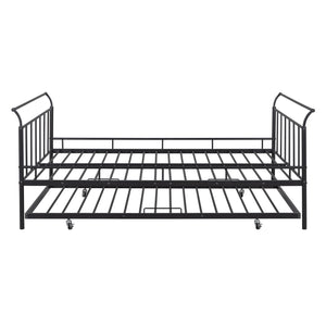 Metal Daybed With Curved Handle Design And Trundle by Couch.com