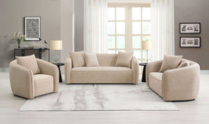 Keith - 3 Piece Living Room Set (Comes With Matching Color Toss Pillows)