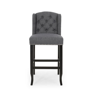 Solara - Fabric Tufted Counter Stool With Nailhead Accents (Set of 2) by Couch.com