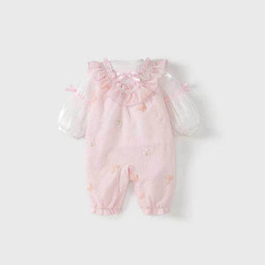 SpringAutumn One-Hundred-Day Romper Set For Baby Girls Full Moon