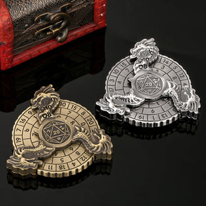 Retro Fantasy Style Turntable Dice Gift Box Set, Essential Creative Accessories For Board Games, Multi-faceted RPG Dice And Circular Scale Design - Advanced Tabletop Game Accessories And Collectibles