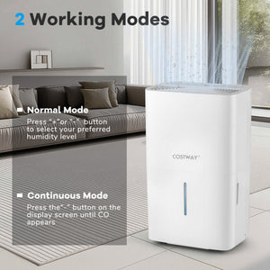 150 Pints Dehumidifier with 24H Timer and LED Display-White