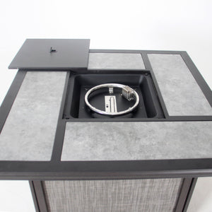 Outdoor Gas Fire Pit, 46, 000 Btu Steel Fire Table - Gray by Couch.com