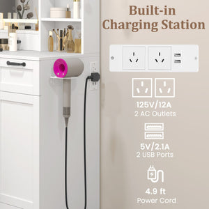 Set of 2 Swivel Barstools Faux Leather Upholstered Backless with Footrest-Black