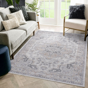Marfi - 8' X 10' Oriental Area Rug - Ivory / Beige