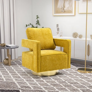 Swivel Accent Open Back Chair Modern Comfy Sofa Chair With Base by Couch.com