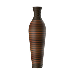 Tall Standing Designer Floor Vases With Elegant 2 Tone Finishes For Decorating by Couch.com