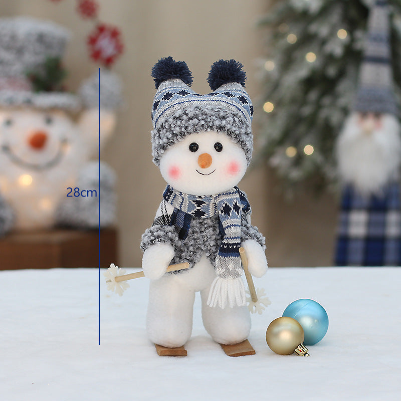Blue Fabric Figurine Doll Cute