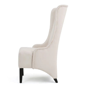 Alight Upholstered Dining Chair With High Back And Birch Wood Legs (Set of 2)