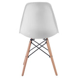 Set of 2 Mid-Century Modern DSW Dining Side Chair-White