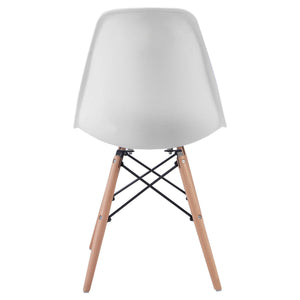 Set of 2 Mid-Century Modern DSW Dining Side Chair-White