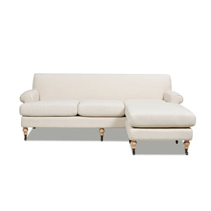 Alana - L-Shape Reversible Sectional Sofa - Light Beige by Couch.com