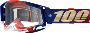 100% Racecraft 2 Goggles - United - Clear 50009-00009