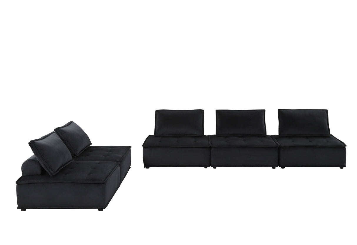 Anna - Soft Velvet Modular Sofa by Couch.com