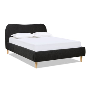 Roman - Curved Headboard Upholstered Platform Bed by Couch.com