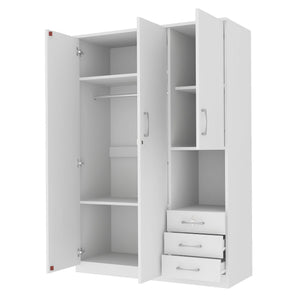 2 Doors Wardrobe Storage For Bedroom With Shelves And 3 Drawers by Couch.com