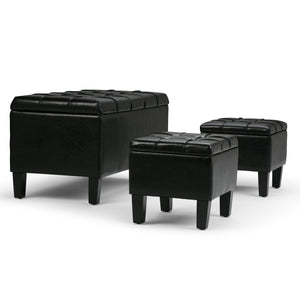 Dover - 3 Piece Storage Ottoman Contemporary Design by Couch.com