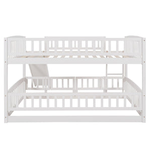 Low Bunk Bed With Slide, Fence And Ladder by Couch.com