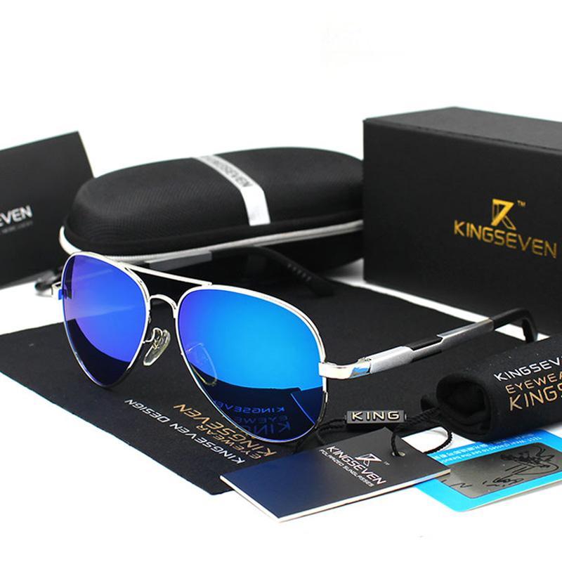 Aviation Luxury Aluminum Magnesium Gold Fashion Polarized Lens Sunglasses Men/Women Driving Mirror Sunglasses  Military Style