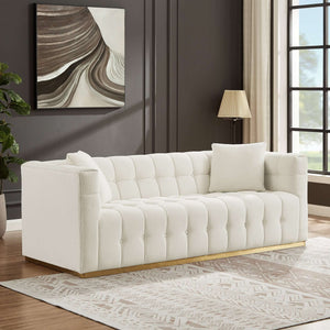 Eleanor - Sofa Boucle - Beige / Gold / Ivory / Ivory White by Couch.com