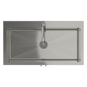 Reed - Deluxe Laundry Cabinet With Pull-Out Faucet And Stainless Steel Sink