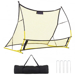 Soccer Rebounder Net, 2-in-1 Soccer Goal Rebounder, Thickened Fiberglass Poles Iron Pipe for Team Solo Control, Passing Practice, Easy Setup Ball Training Equipment for Teens & Adults, 72' x 43'