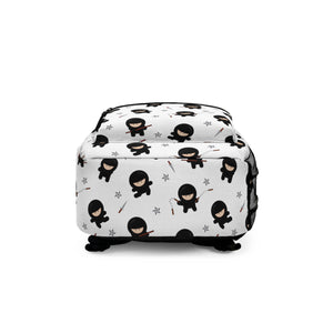 Kids Ninja White Backpack