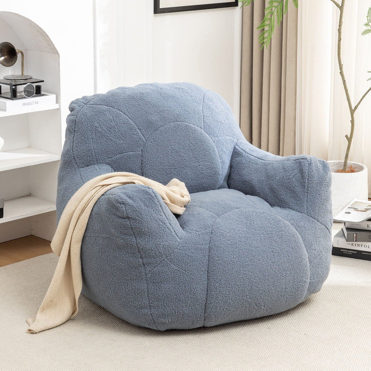 Comfy Bean Bag Chair With Filler, Fluffy And Cozy Seating by Couch.com