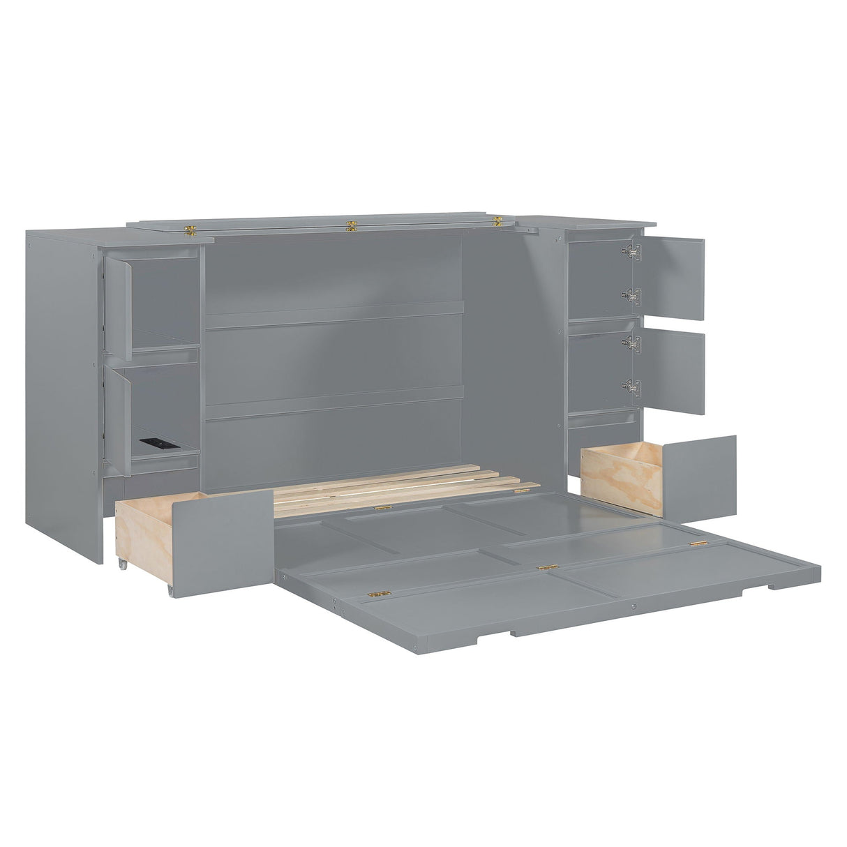 Murphy Bed With Drawers, Cabinets, And USB Ports by Couch.com