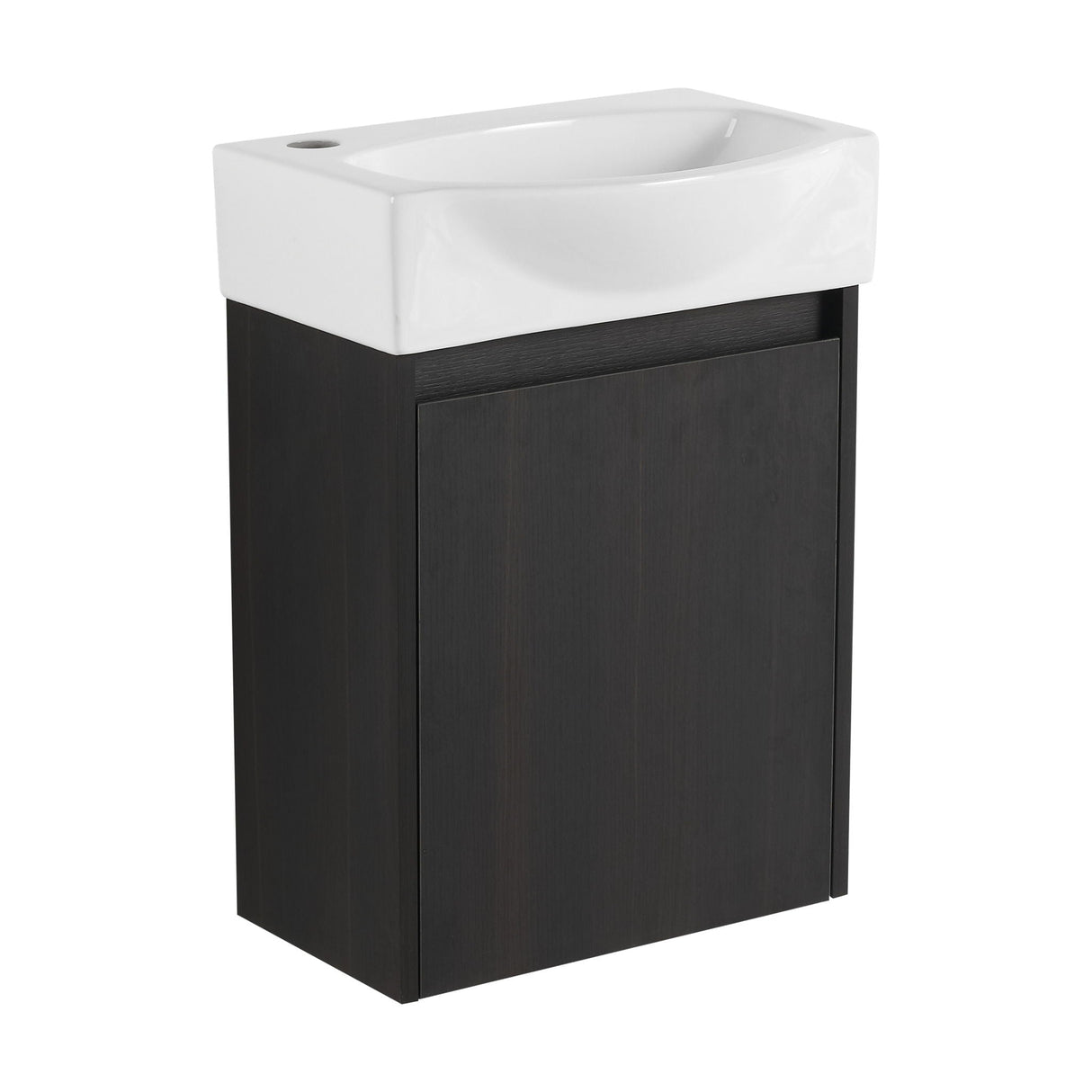 Modern Bathroom Vanity With Ceramic Basin, Wall Mounted Floating Sink Combo, Storage Cabinet by Couch.com
