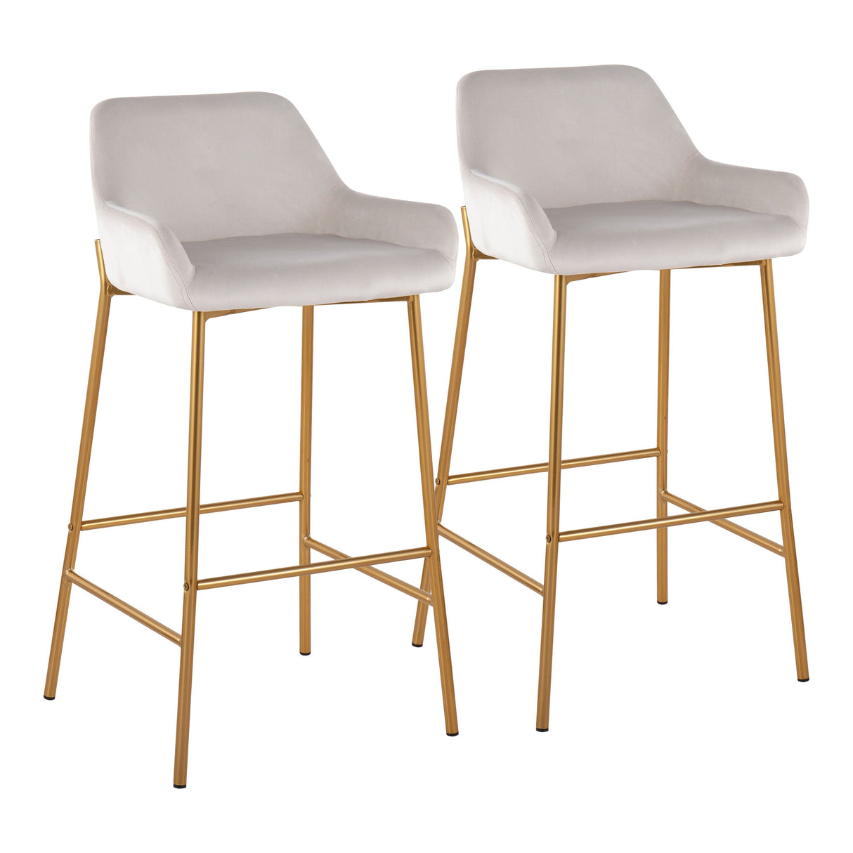 Daniella - Contemporary / Glam Fixed Height Bar Stool (Set of 2) by Couch.com