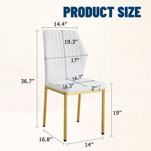 Luxury Simple Chair With Metal Leg