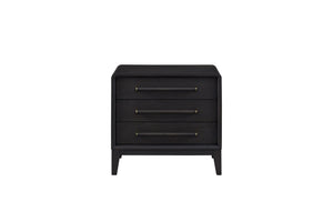 3 Drawer Nightstand With USB - Black by Couch.com
