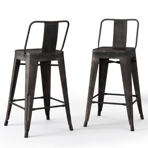Rayne - Curved Back Metal Stool (Set of 2) by Couch.com
