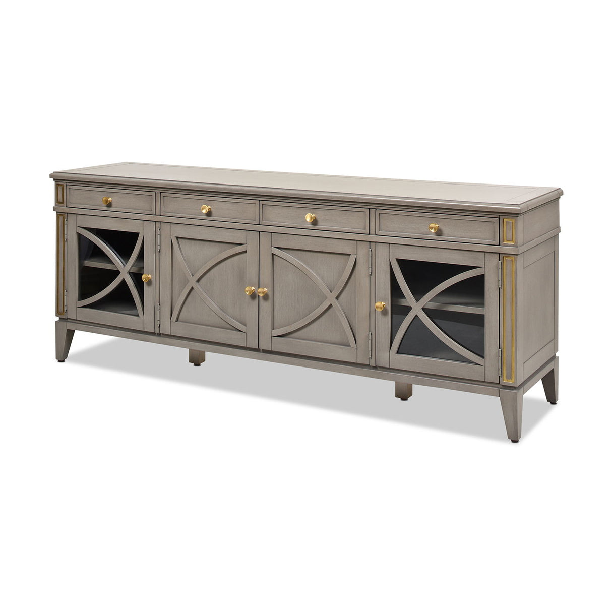 Dauphin - TV Stand Storage Display Console Table - Gray Cashmere by Couch.com