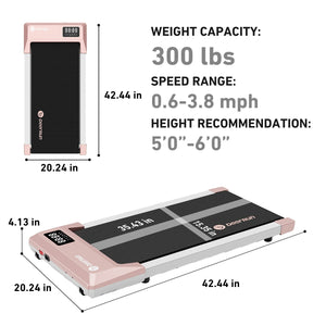 DeerRun Q1 Urban Mini Under-Desk Treadmill with Remote Control