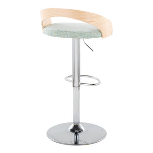 Grotto - Mid Century Modern Adjustable Height Barstool & Swivel With Oval Footrest (Set of 2) by Couch.com