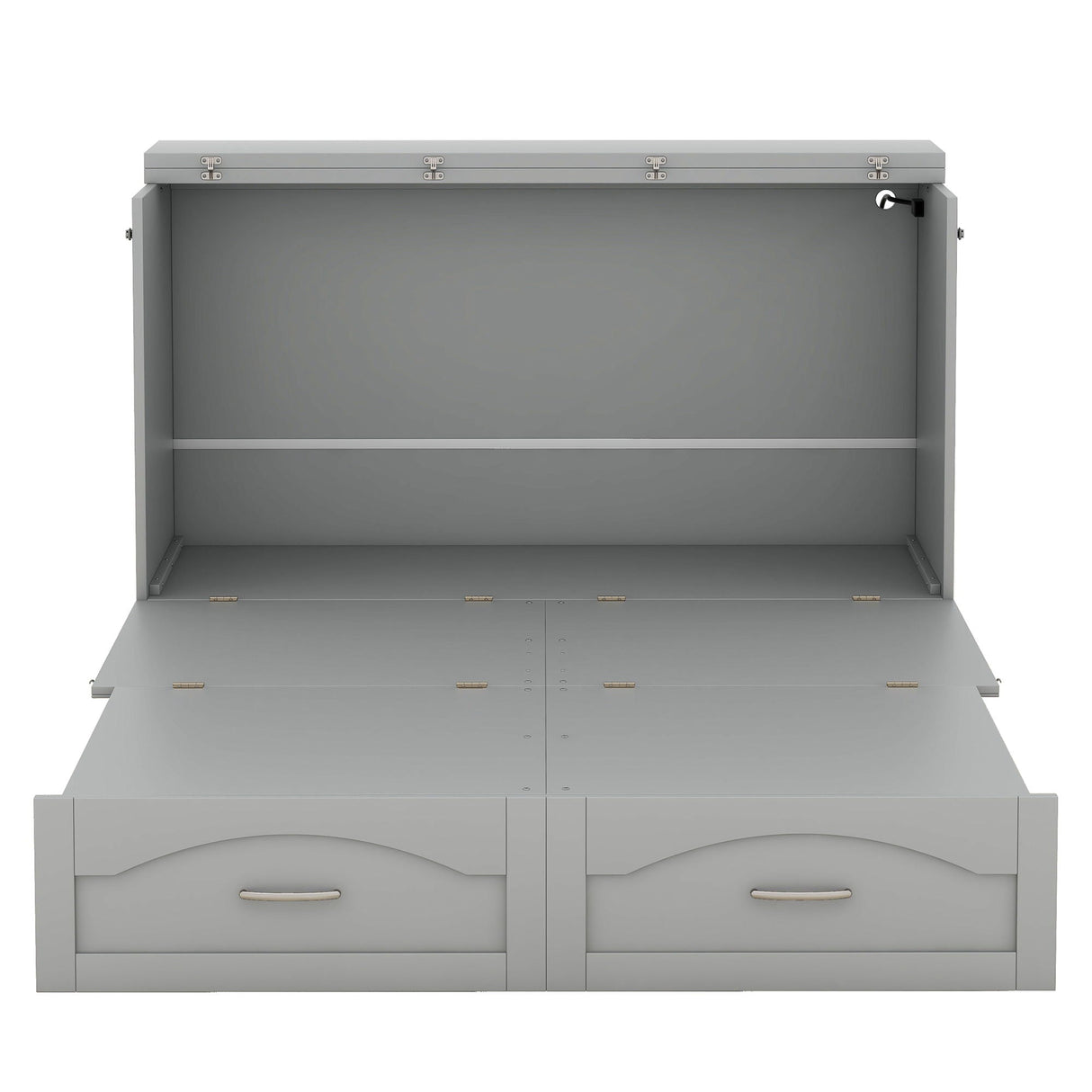 Murphy Wall Bed With Drawer And A Set Of Sockets & USB Ports, Pulley Structure Design by Couch.com